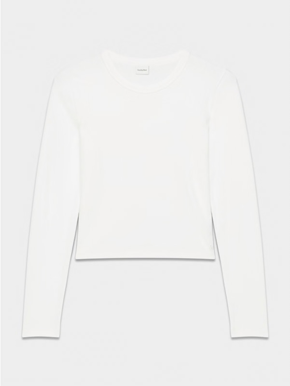 Aritzia Sunday Best BestHug™ Little Ribbed Longsleeve - White, Size M